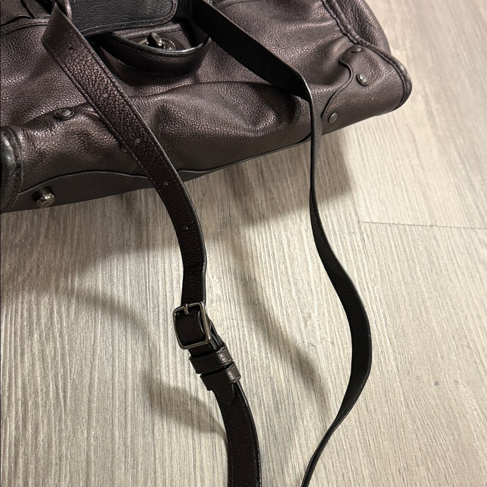 Coach Rhyder Satchel metallic Leather Bag - Picture 8 of 8